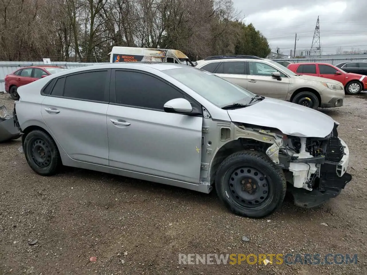 4 fotografías del automóvil dañado KMHC85LC7LU233956 HYUNDAI IONIQ 2020