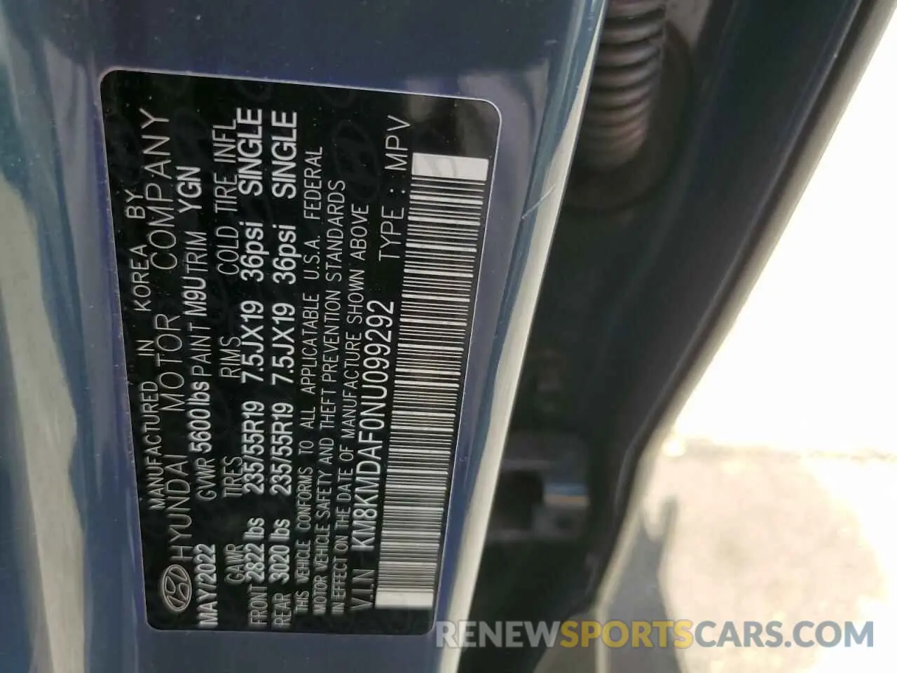14 fotografías del automóvil dañado KM8KMDAF0NU099292 HYUNDAI IONIQ 2022