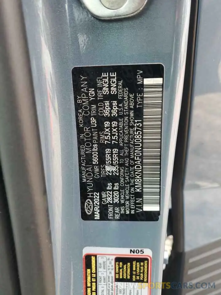 15 fotografías del automóvil dañado KM8KNDAF0NU085731 HYUNDAI IONIQ 2022