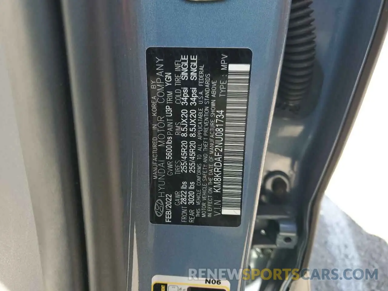 13 fotografías del automóvil dañado KM8KRDAF2NU081734 HYUNDAI IONIQ 2022