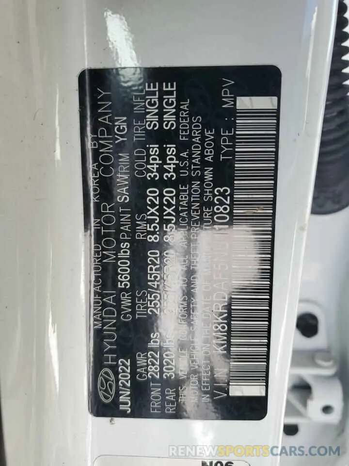 16 fotografías del automóvil dañado KM8KRDAF5NU110823 HYUNDAI IONIQ 2022