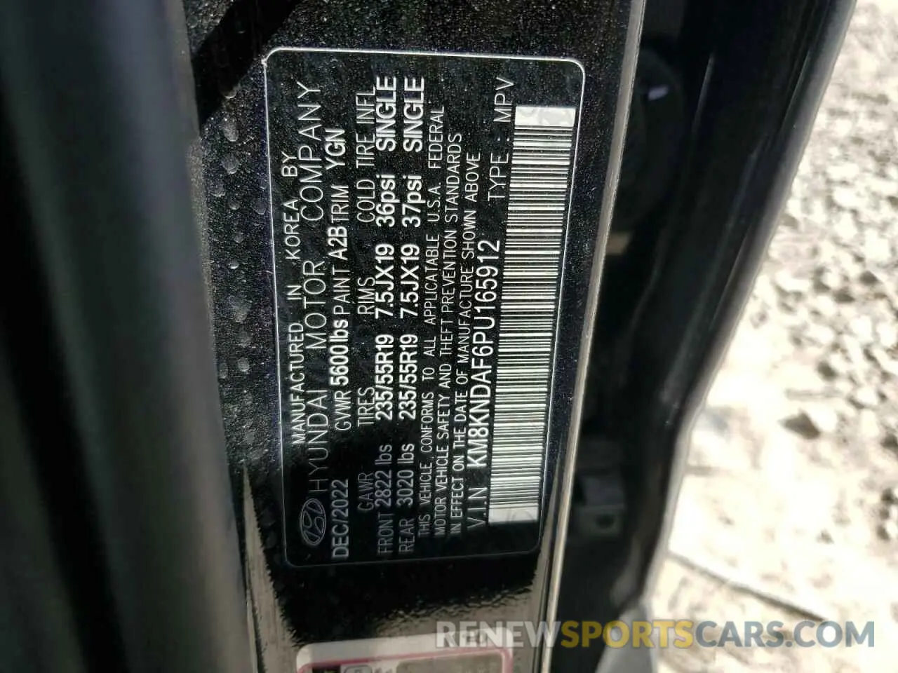 15 fotografías del automóvil dañado KM8KNDAF6PU165912 HYUNDAI IONIQ 2023