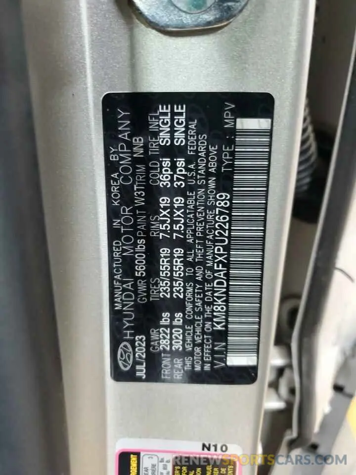 13 fotografías del automóvil dañado KM8KNDAFXPU226789 HYUNDAI IONIQ 2023