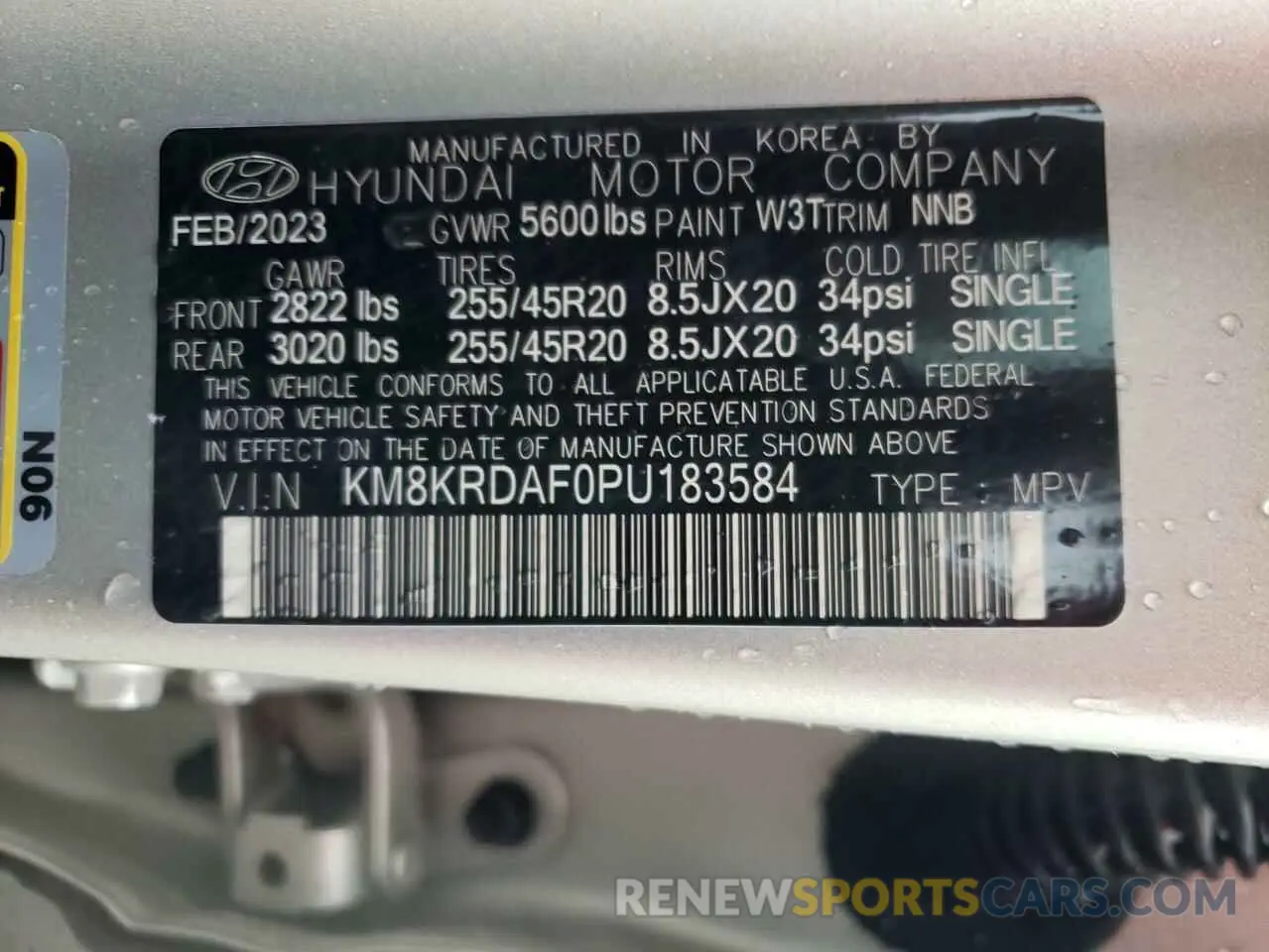 13 fotografías del automóvil dañado KM8KRDAF0PU183584 HYUNDAI IONIQ 2023