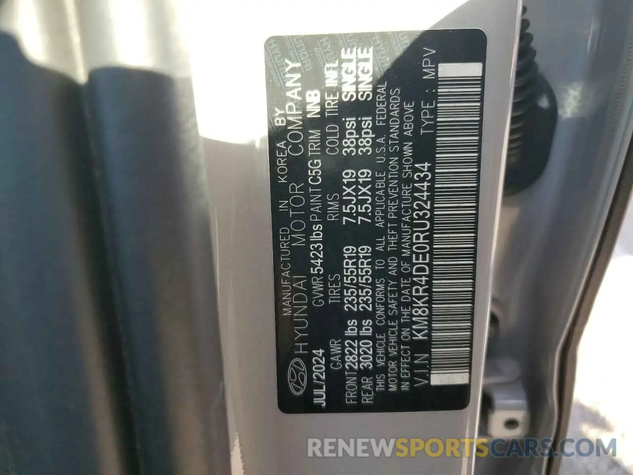 16 fotografías del automóvil dañado KM8KR4DE0RU324434 HYUNDAI IONIQ 2024