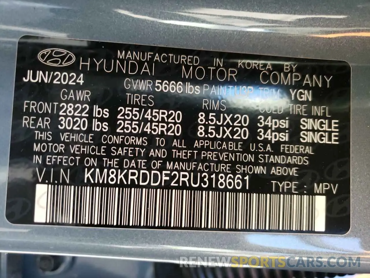 13 fotografías del automóvil dañado KM8KRDDF2RU318661 HYUNDAI IONIQ 2024