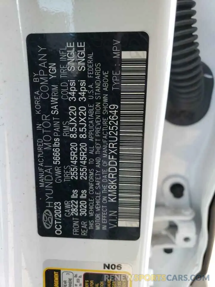 13 fotografías del automóvil dañado KM8KRDDFXRU252649 HYUNDAI IONIQ 2024