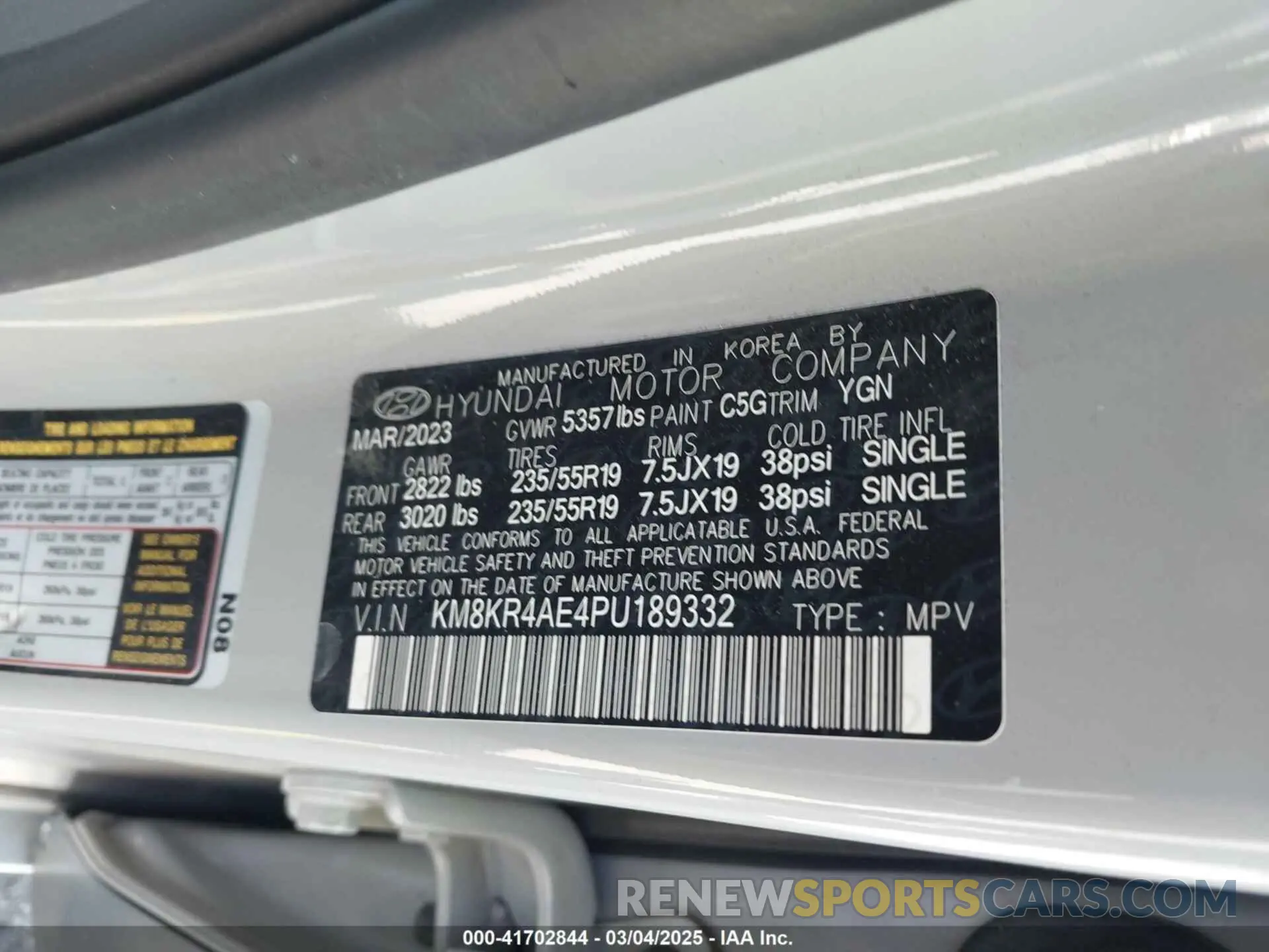 9 fotografías del automóvil dañado KM8KR4AE4PU189332 HYUNDAI IONIQ 5 2023