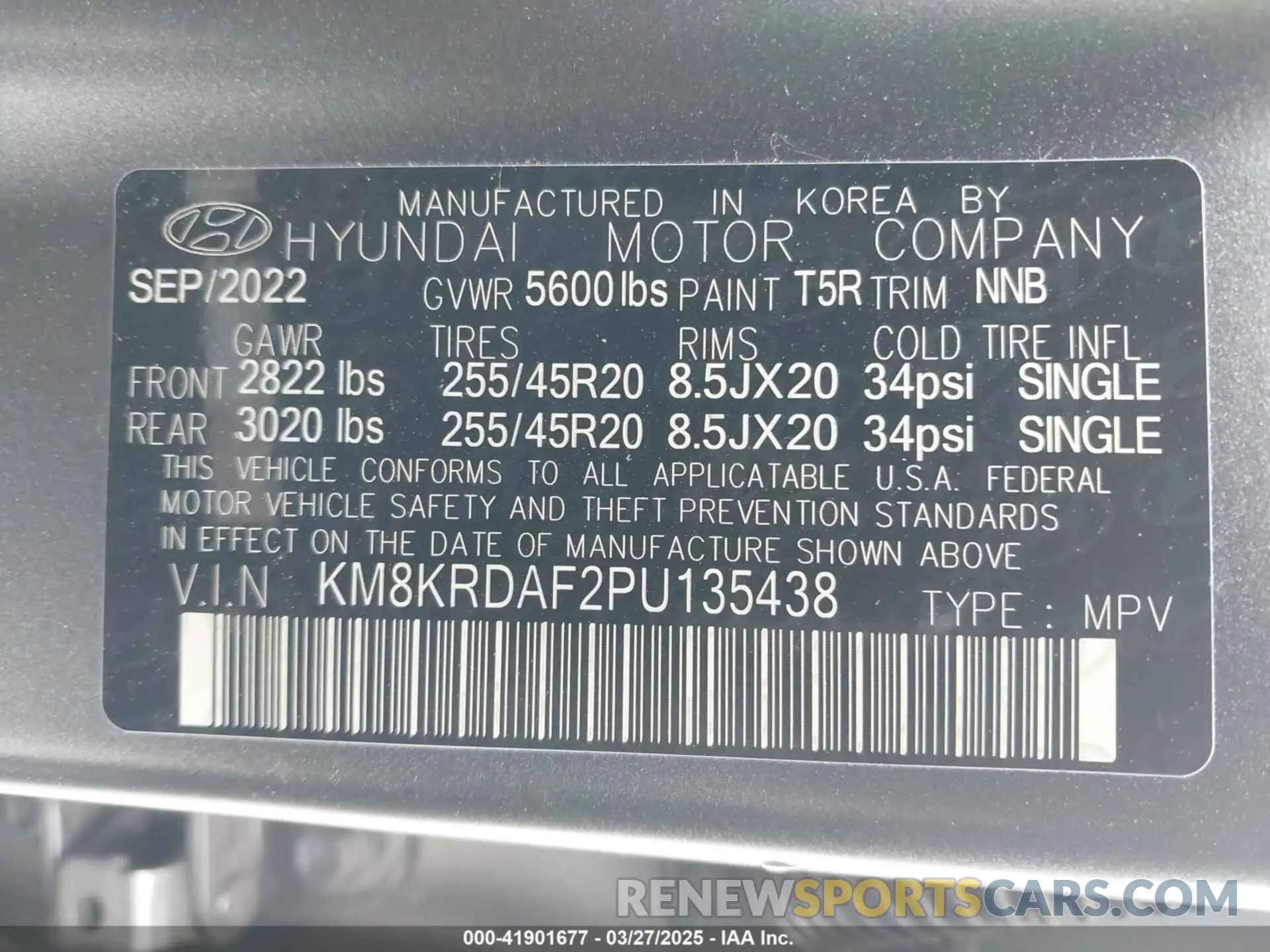 9 fotografías del automóvil dañado KM8KRDAF2PU135438 HYUNDAI IONIQ 5 2023