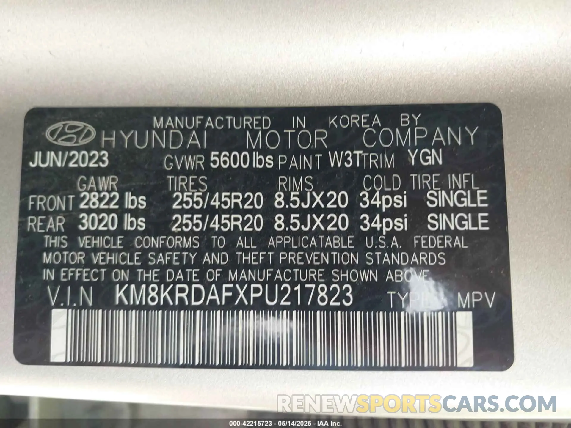 9 fotografías del automóvil dañado KM8KRDAFXPU217823 HYUNDAI IONIQ 5 2023