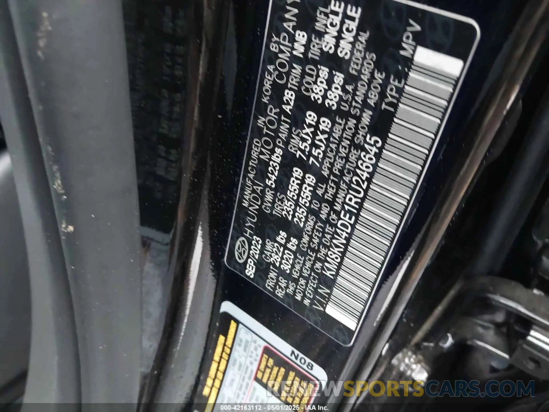 9 fotografías del automóvil dañado KM8KN4DE1RU246645 HYUNDAI IONIQ 5 2024