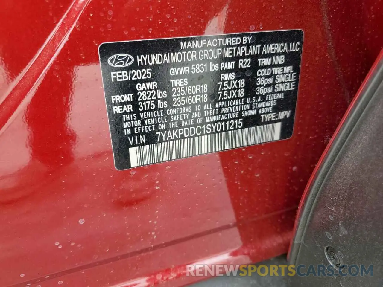 13 fotografías del automóvil dañado 7YAKPDDC1SY011215 HYUNDAI IONIQ 5 XR 2025