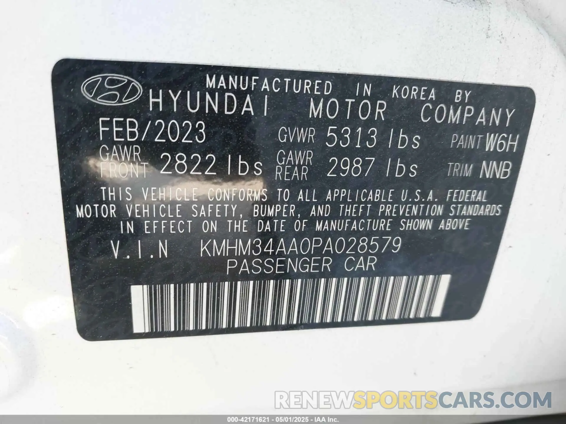 9 fotografías del automóvil dañado KMHM34AA0PA028579 HYUNDAI IONIQ 6 2023