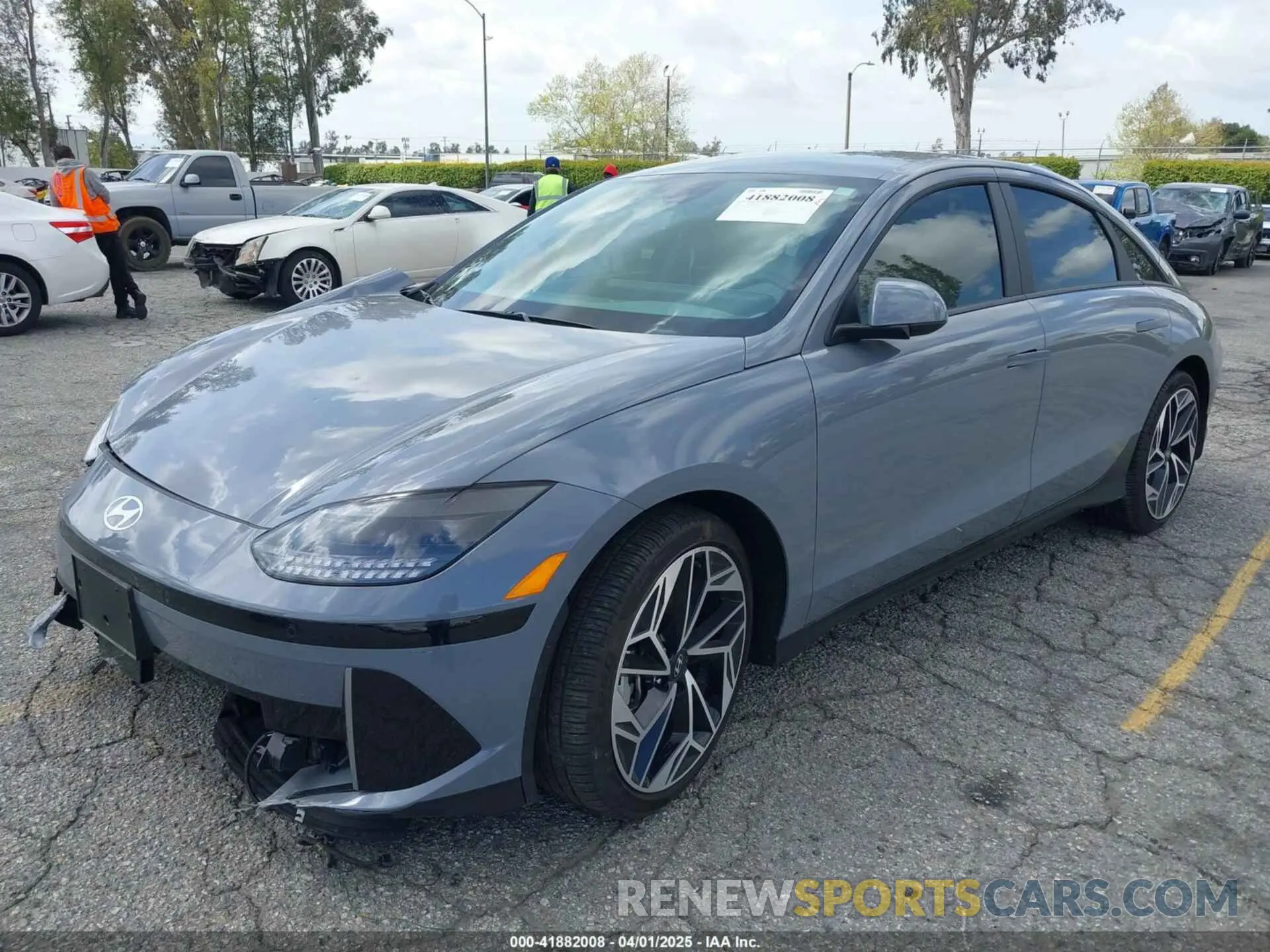 2 fotografías del automóvil dañado KMHM34AA9PA046420 HYUNDAI IONIQ 6 2023