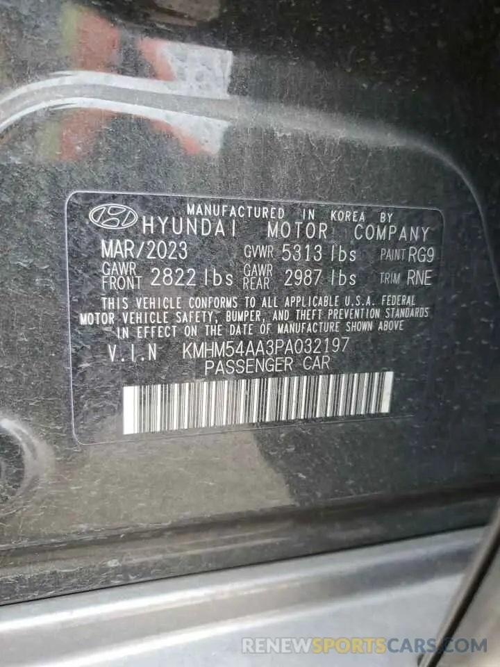 12 fotografías del automóvil dañado KMHM54AA3PA032197 HYUNDAI IONIQ 6 LI 2023