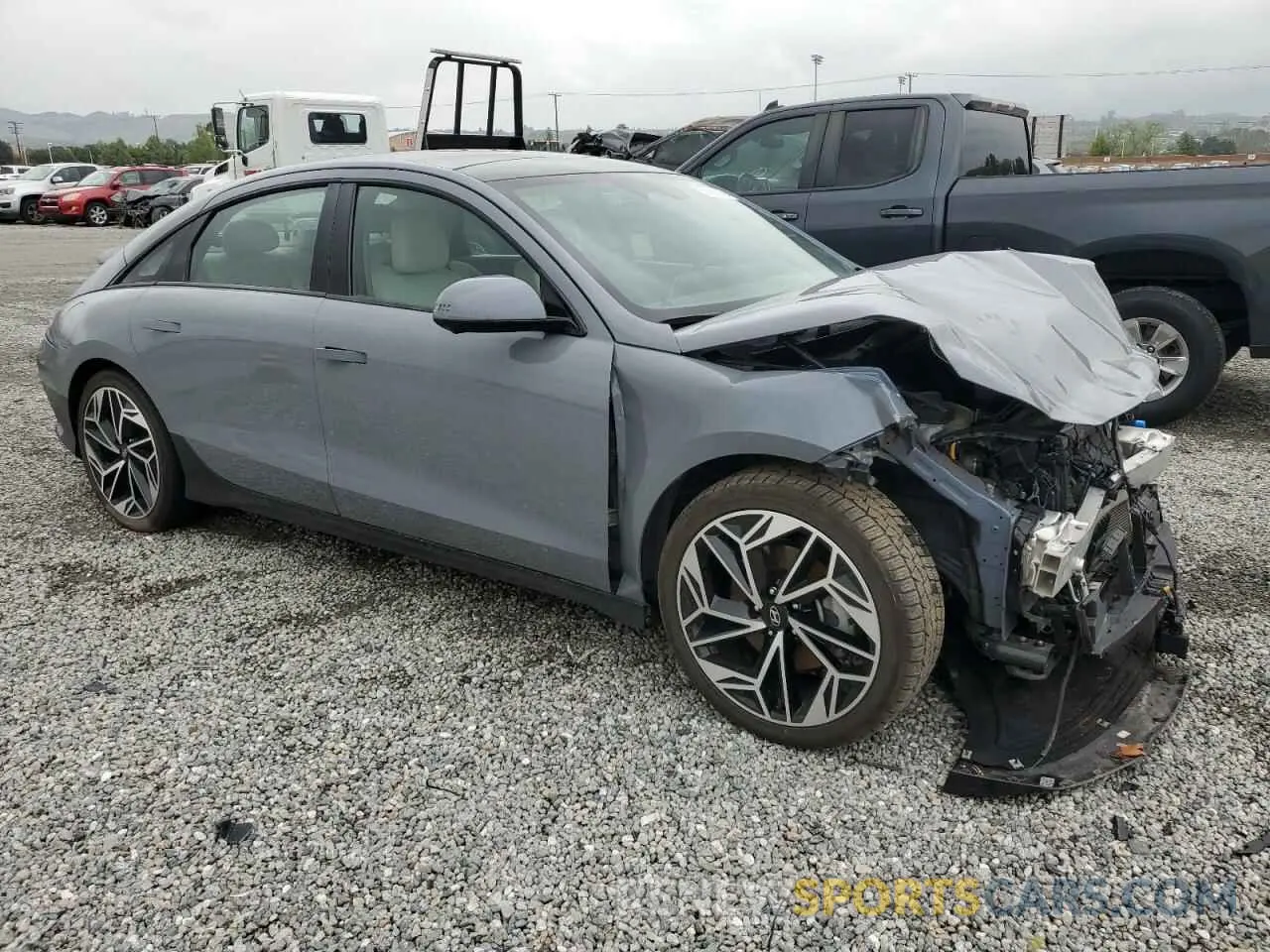 4 fotografías del automóvil dañado KMHM54AA5PA031584 HYUNDAI IONIQ 6 LI 2023