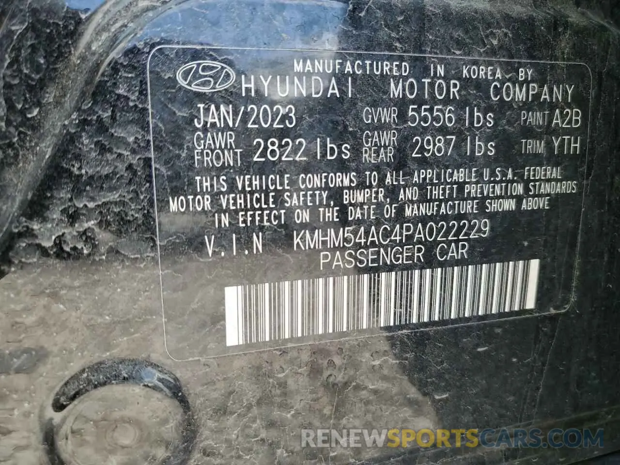 12 fotografías del automóvil dañado KMHM54AC4PA022229 HYUNDAI IONIQ 6 LI 2023