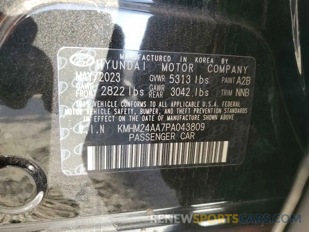 13 fotografías del automóvil dañado KMHM24AA7PA043809 HYUNDAI IONIQ 6 SE 2023