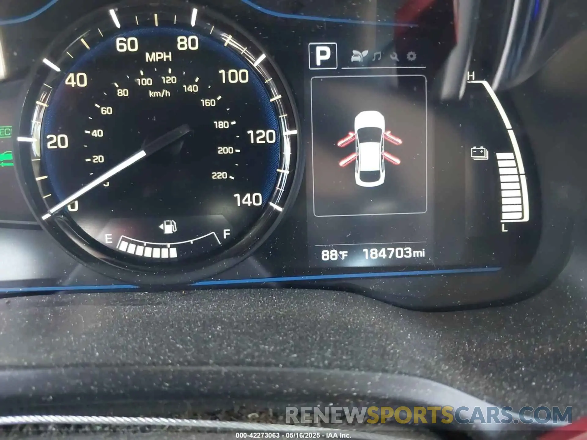 15 fotografías del automóvil dañado KMHC65LC0KU175841 HYUNDAI IONIQ HYBRID 2019