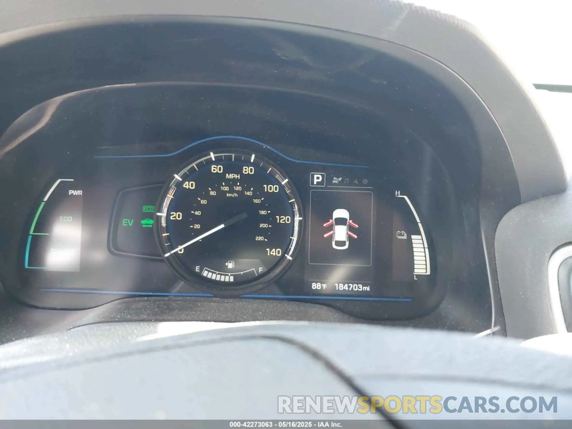 7 fotografías del automóvil dañado KMHC65LC0KU175841 HYUNDAI IONIQ HYBRID 2019
