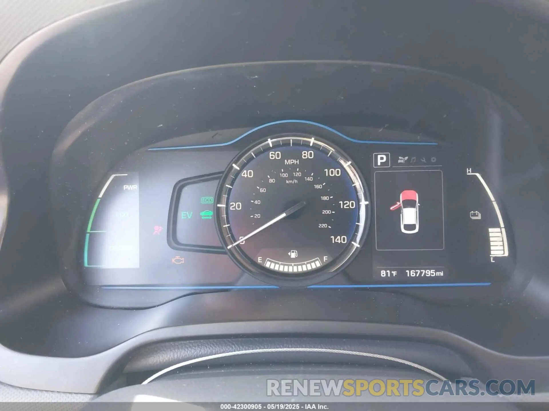 7 fotografías del automóvil dañado KMHC65LC0KU179940 HYUNDAI IONIQ HYBRID 2019