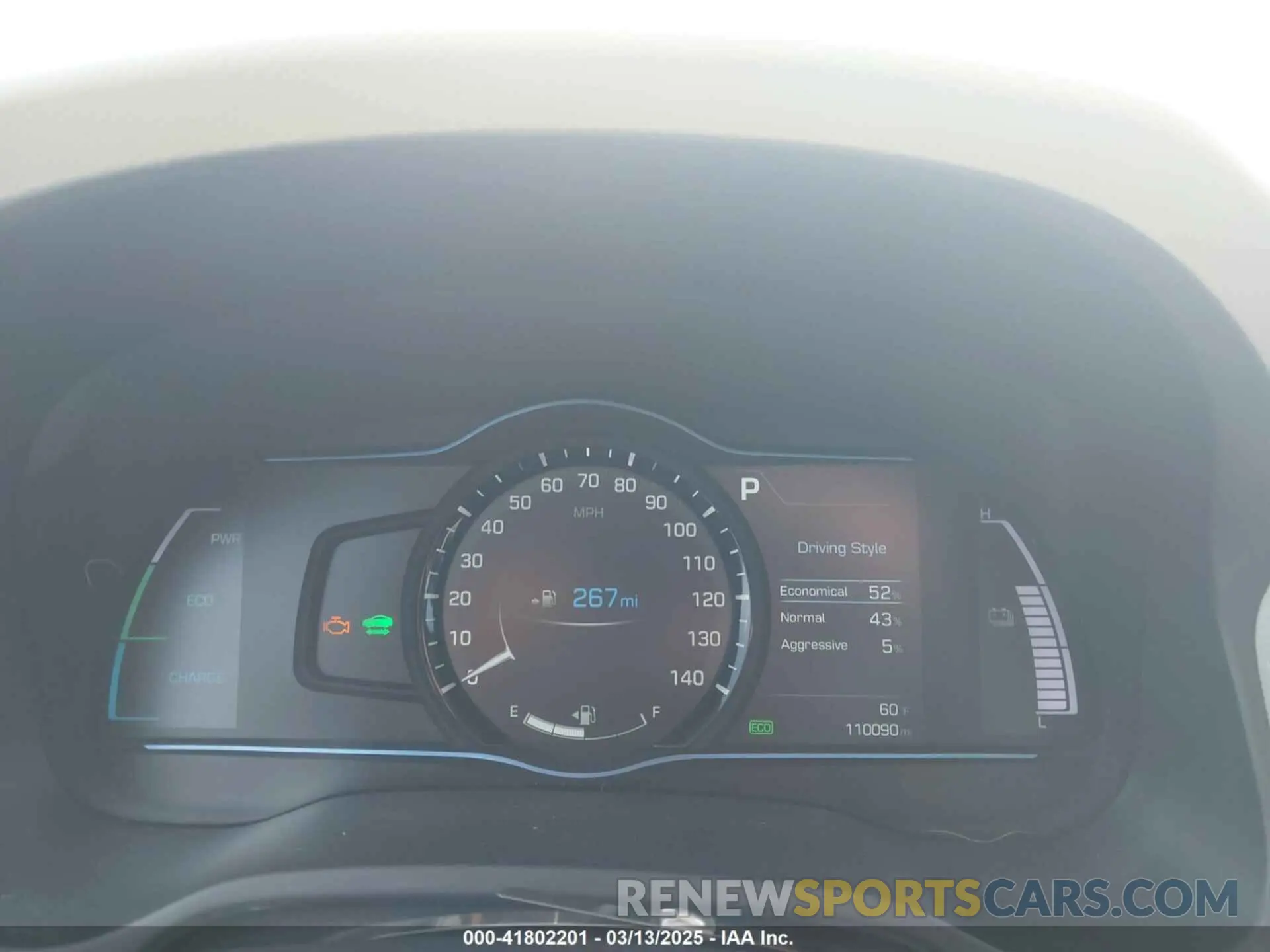 7 fotografías del automóvil dañado KMHC75LC1KU134132 HYUNDAI IONIQ HYBRID 2019