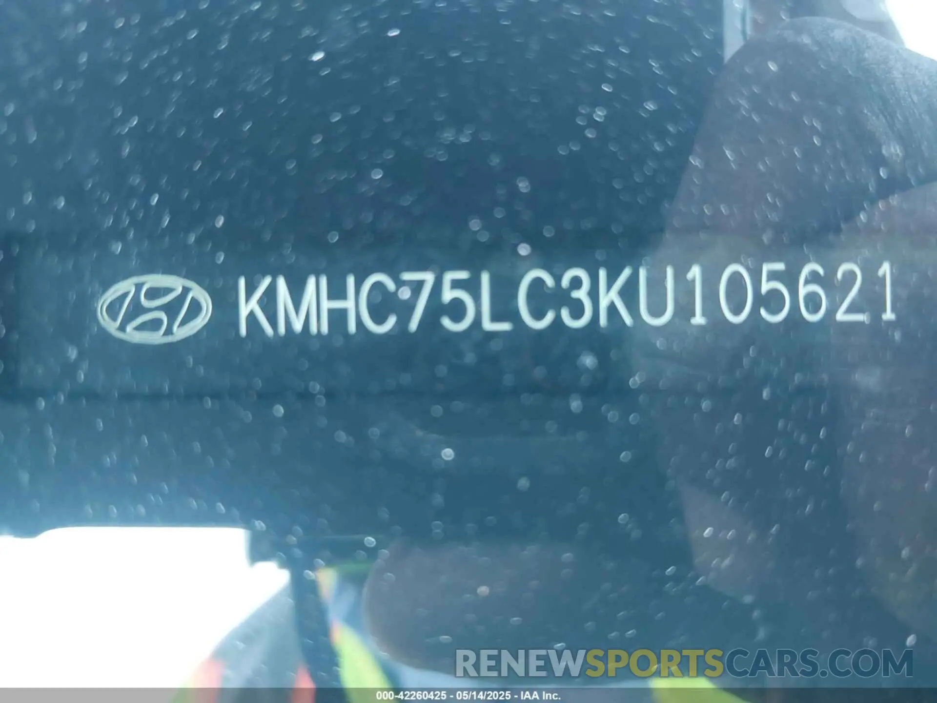 9 fotografías del automóvil dañado KMHC75LC3KU105621 HYUNDAI IONIQ HYBRID 2019