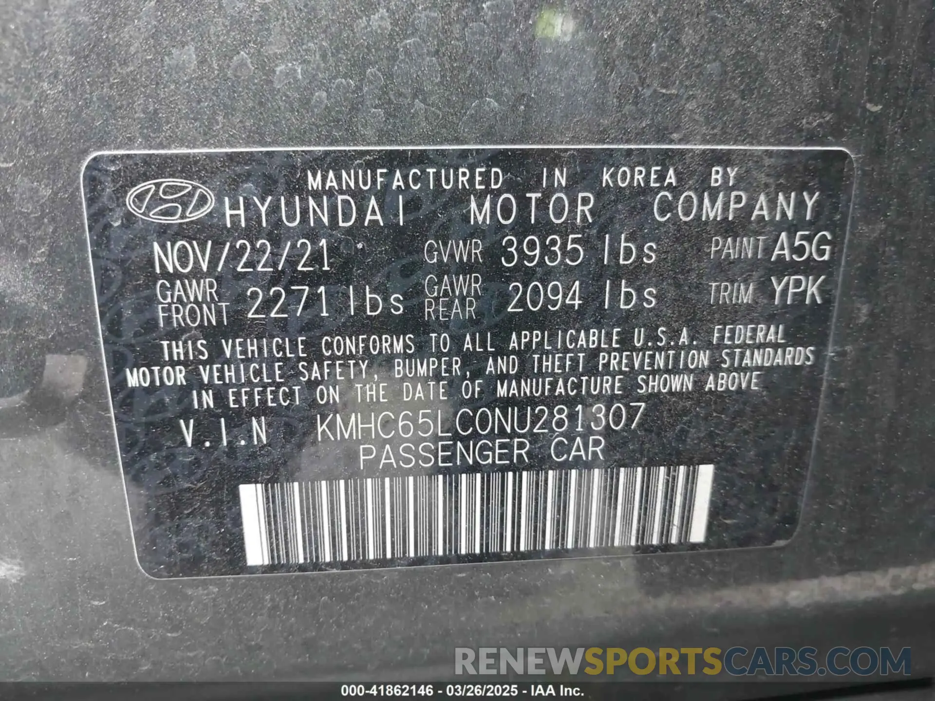 9 fotografías del automóvil dañado KMHC65LC0NU281307 HYUNDAI IONIQ HYBRID 2022