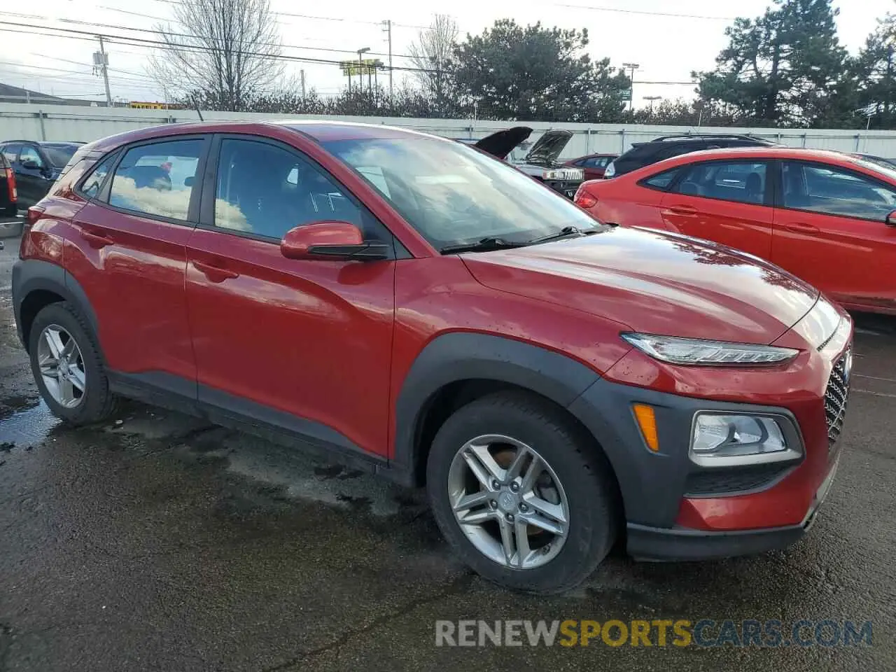 4 fotografías del automóvil dañado KM8K12AA0KU243128 HYUNDAI KONA 2019