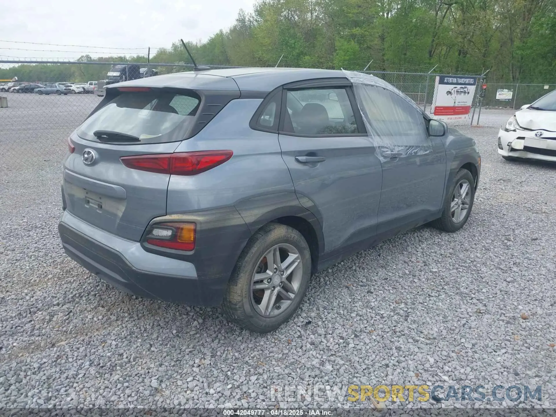 4 fotografías del automóvil dañado KM8K12AA0KU257384 HYUNDAI KONA 2019