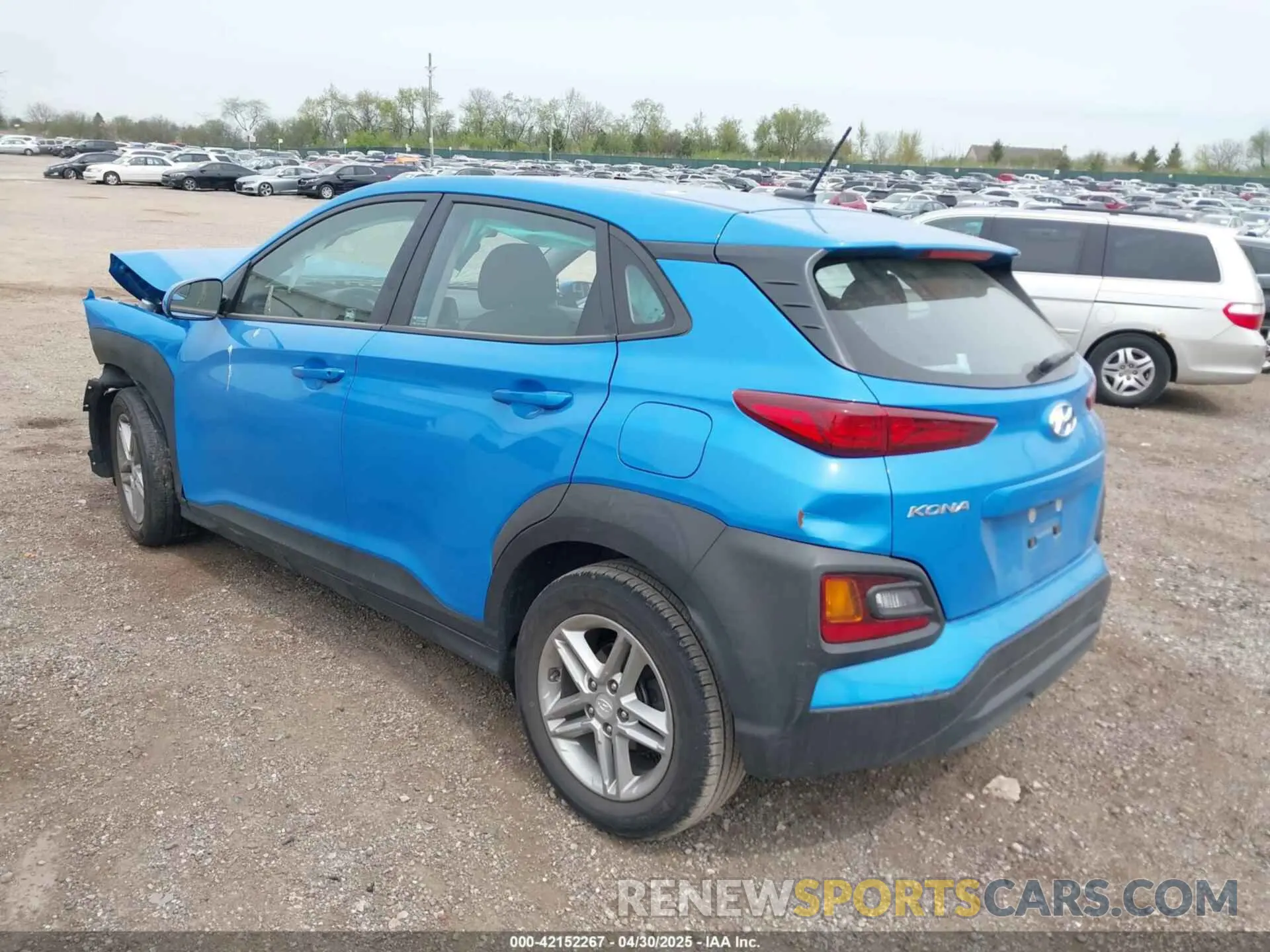 3 fotografías del automóvil dañado KM8K12AA0KU315851 HYUNDAI KONA 2019