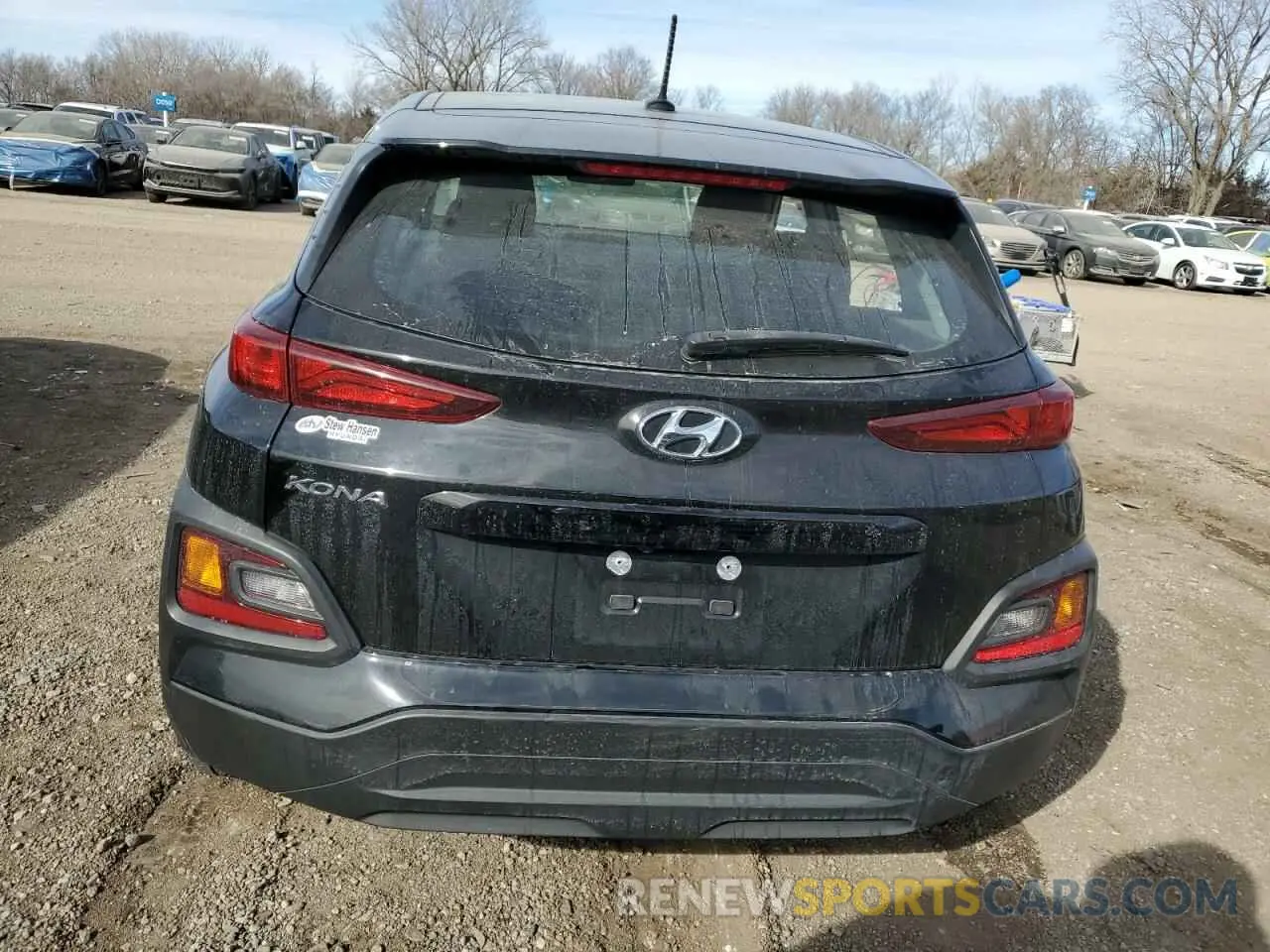 6 fotografías del automóvil dañado KM8K12AA2KU375713 HYUNDAI KONA 2019