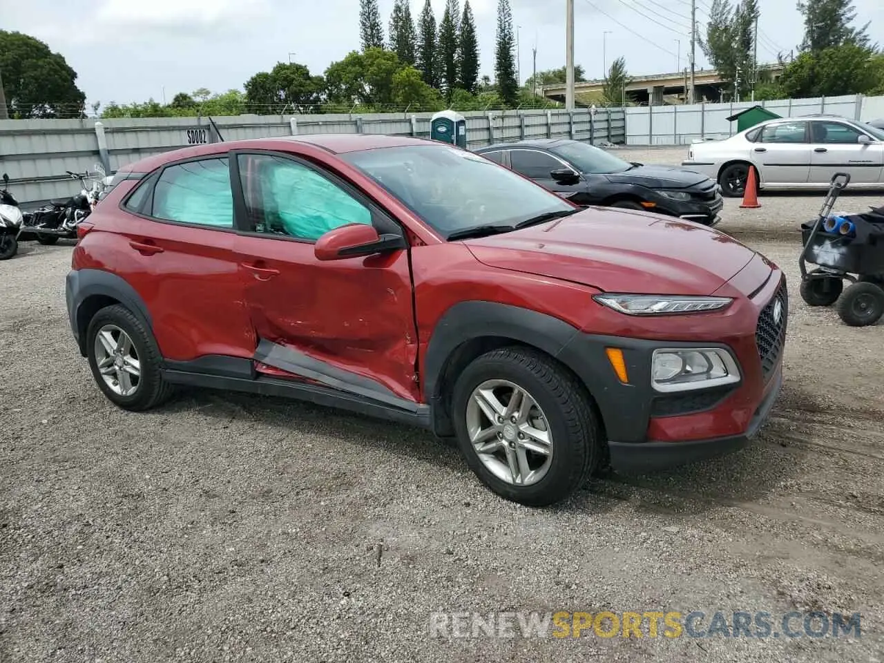 4 fotografías del automóvil dañado KM8K12AA4KU257985 HYUNDAI KONA 2019