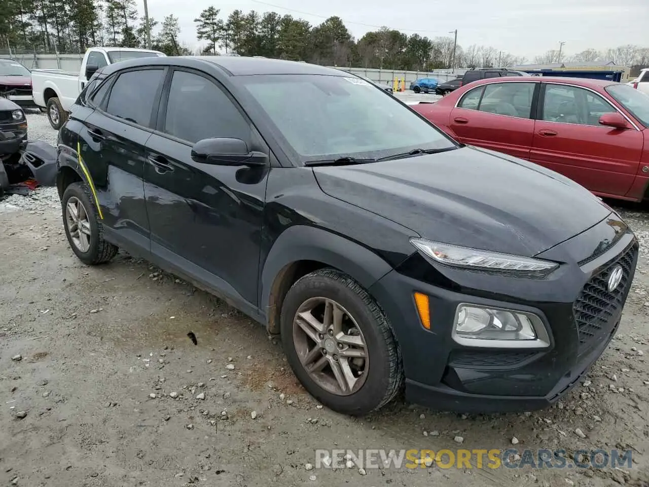 4 fotografías del automóvil dañado KM8K12AA4KU336184 HYUNDAI KONA 2019
