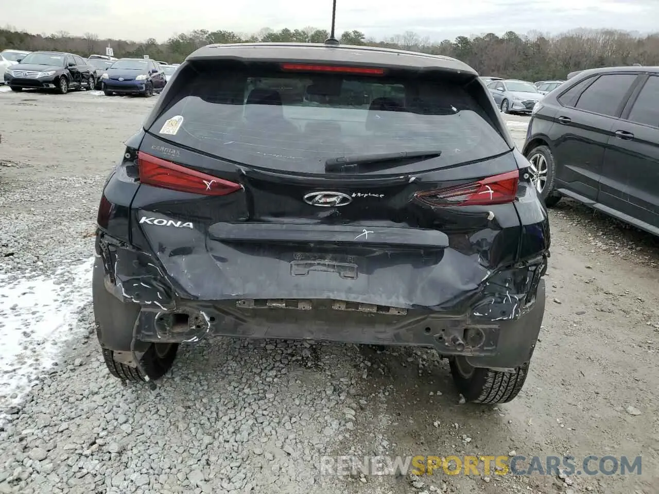 6 fotografías del automóvil dañado KM8K12AA4KU336184 HYUNDAI KONA 2019