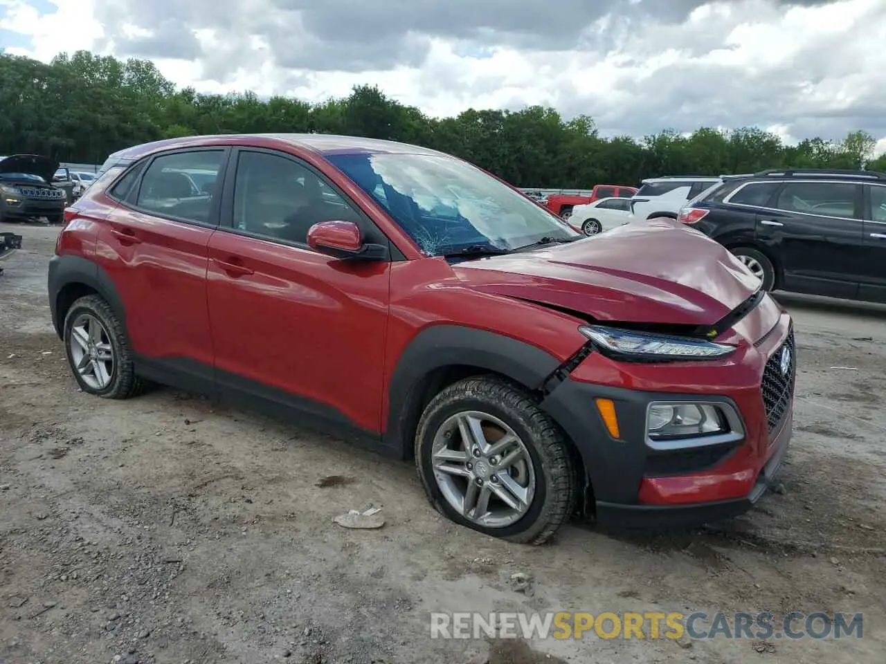 4 fotografías del automóvil dañado KM8K12AA7KU326331 HYUNDAI KONA 2019