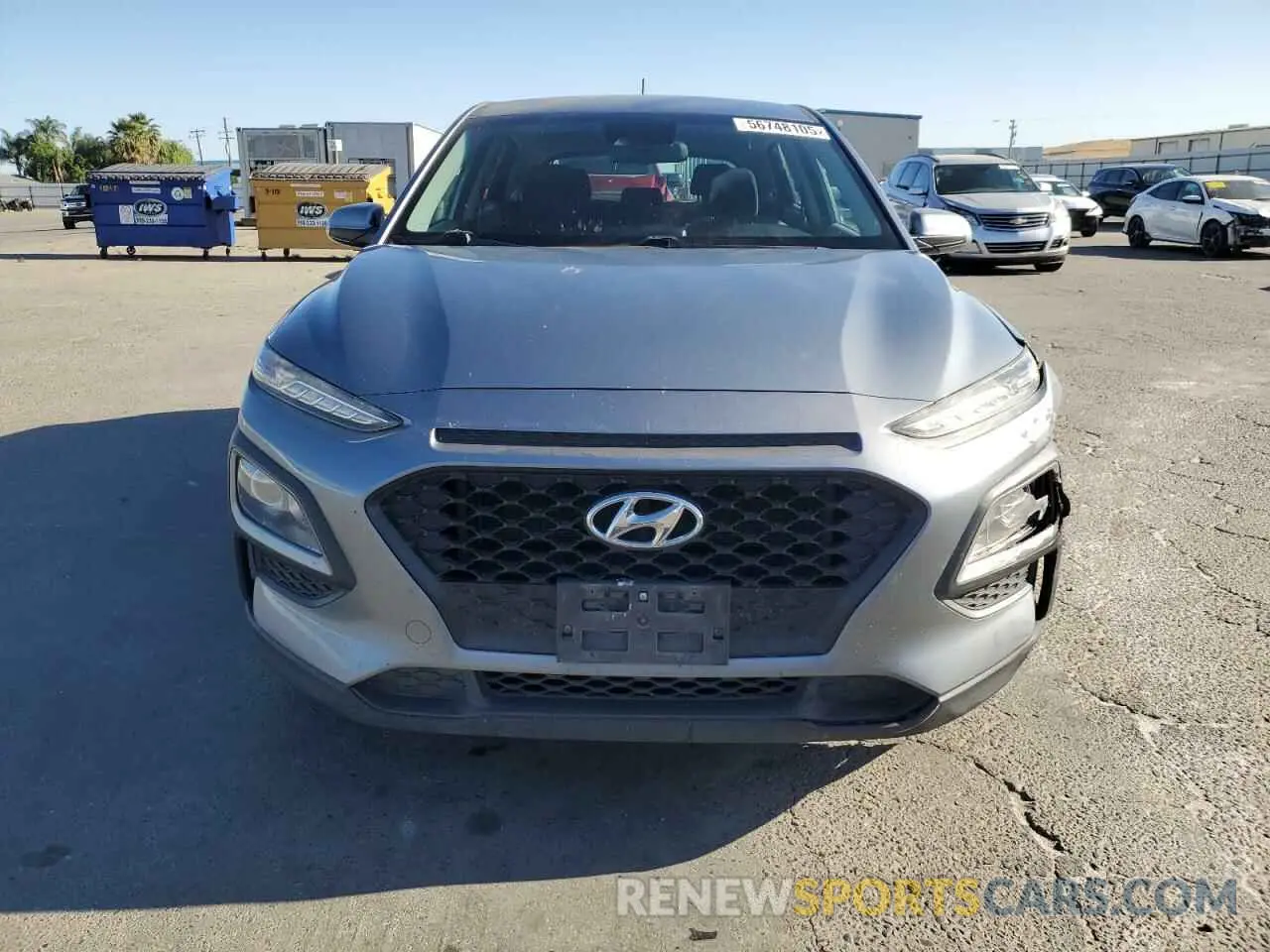 5 fotografías del automóvil dañado KM8K12AA8KU226688 HYUNDAI KONA 2019