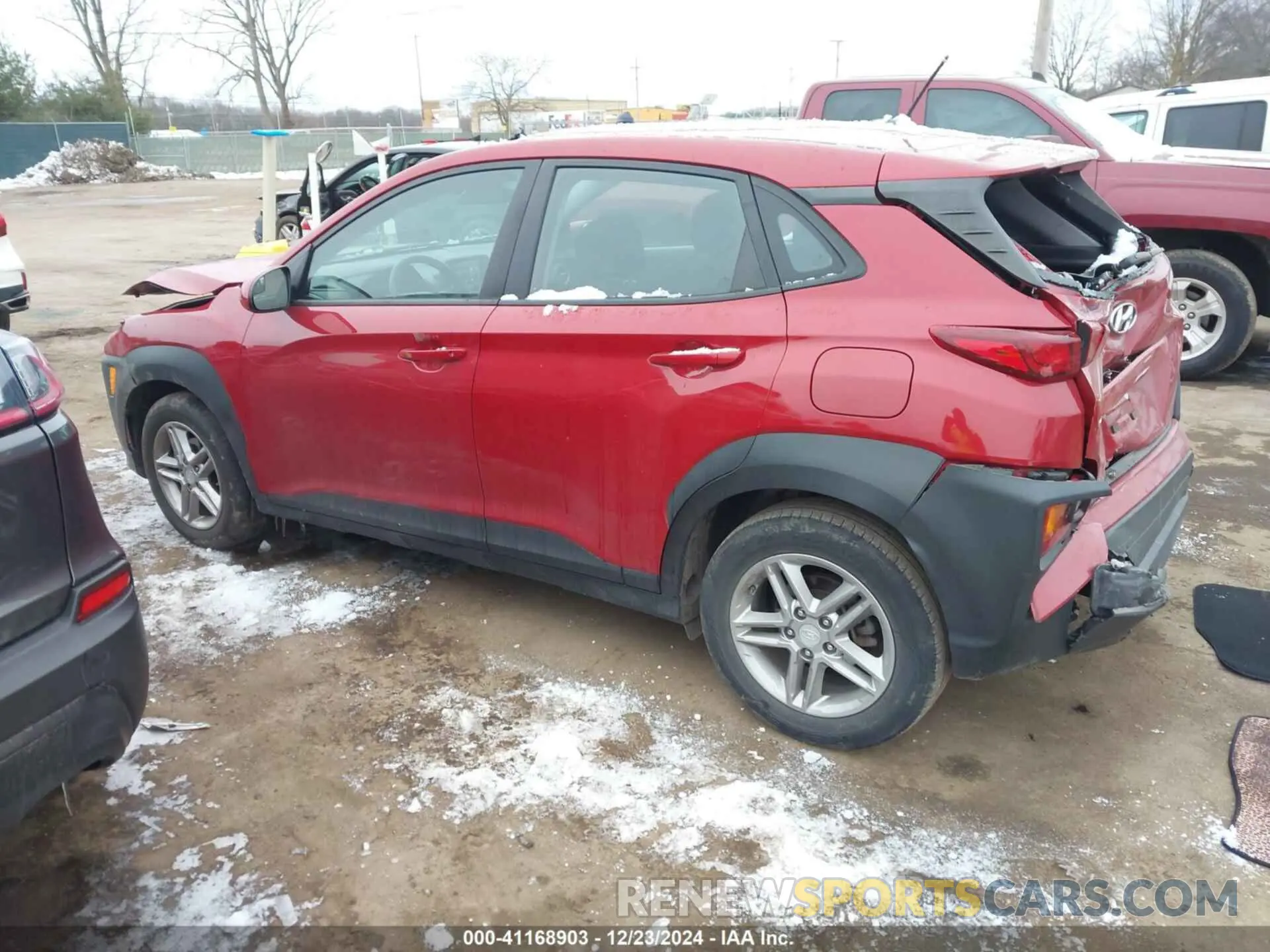 14 fotografías del automóvil dañado KM8K12AA8KU316701 HYUNDAI KONA 2019