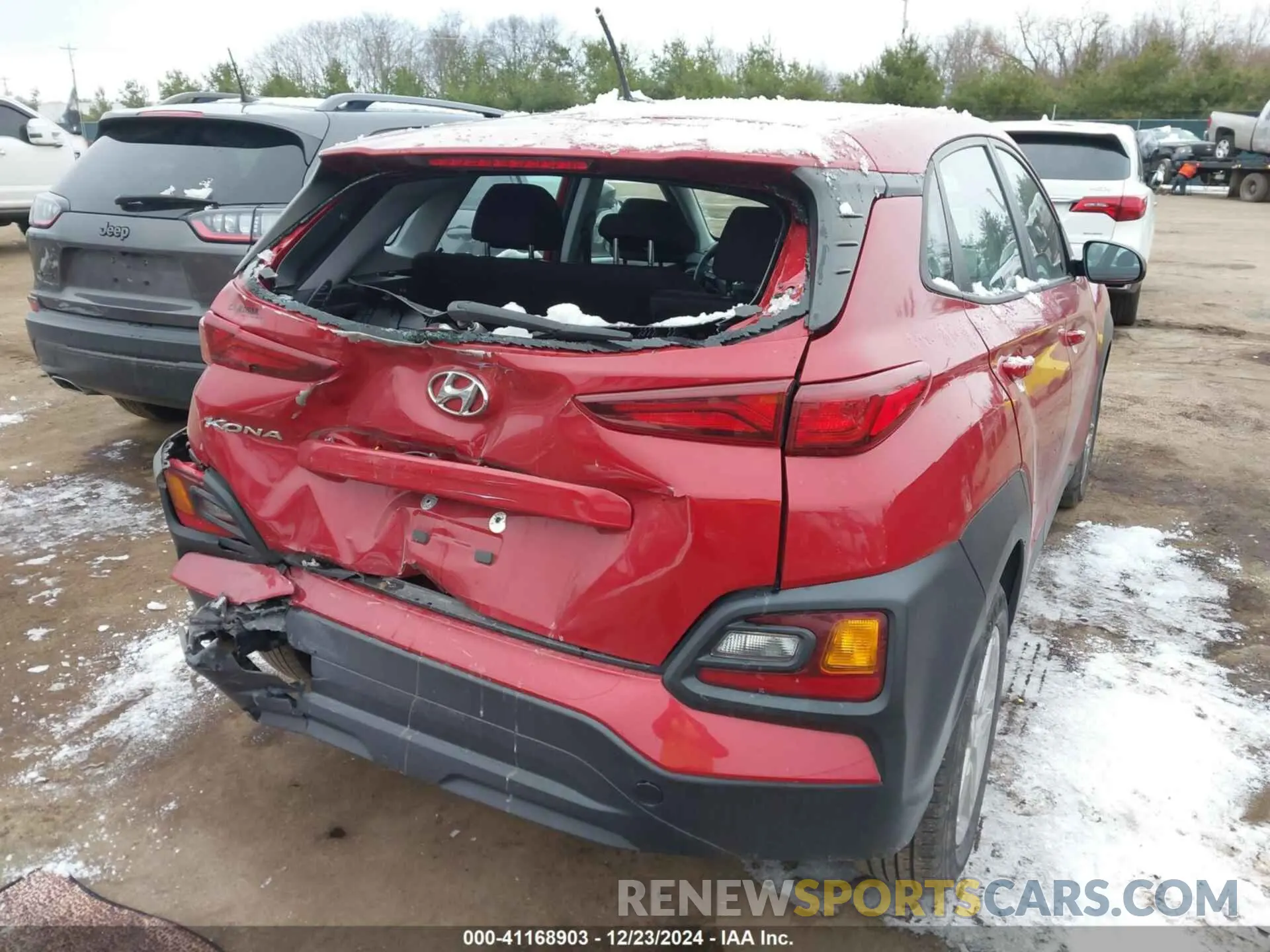 4 fotografías del automóvil dañado KM8K12AA8KU316701 HYUNDAI KONA 2019