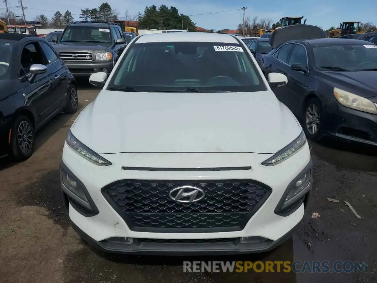 5 fotografías del automóvil dañado KM8K12AA8KU318299 HYUNDAI KONA 2019