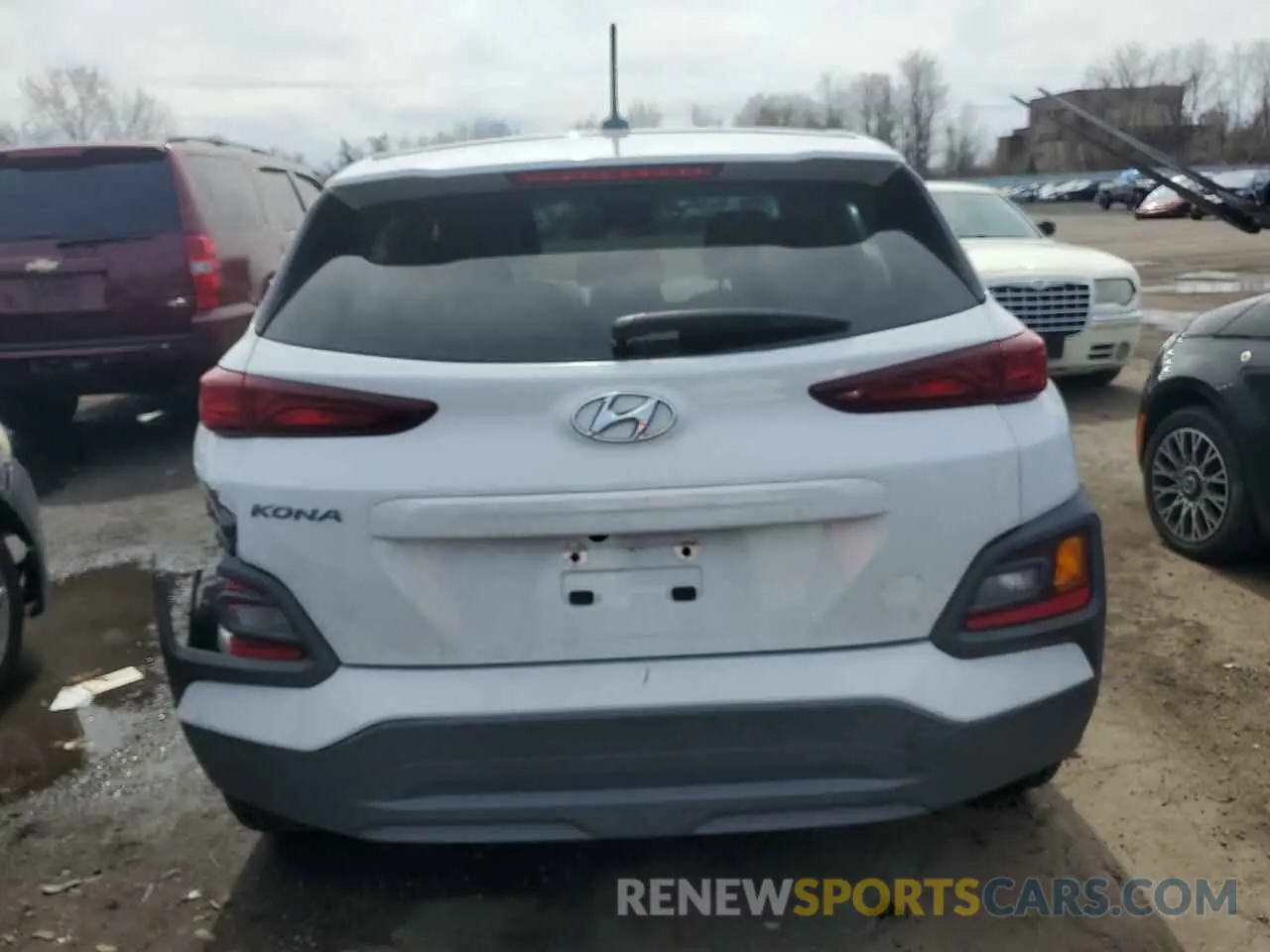 6 fotografías del automóvil dañado KM8K12AA8KU318299 HYUNDAI KONA 2019