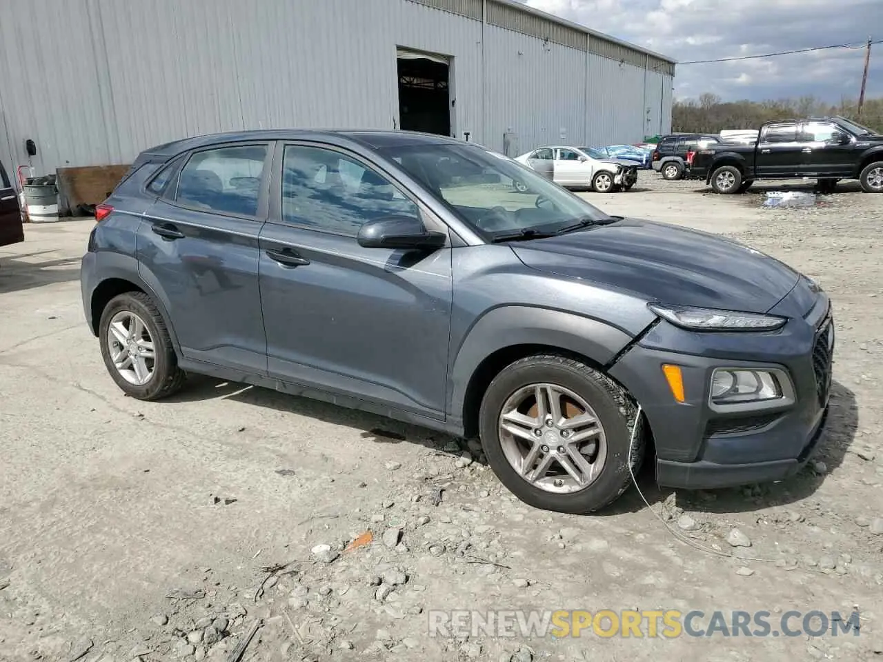 4 fotografías del automóvil dañado KM8K12AA9KU295776 HYUNDAI KONA 2019