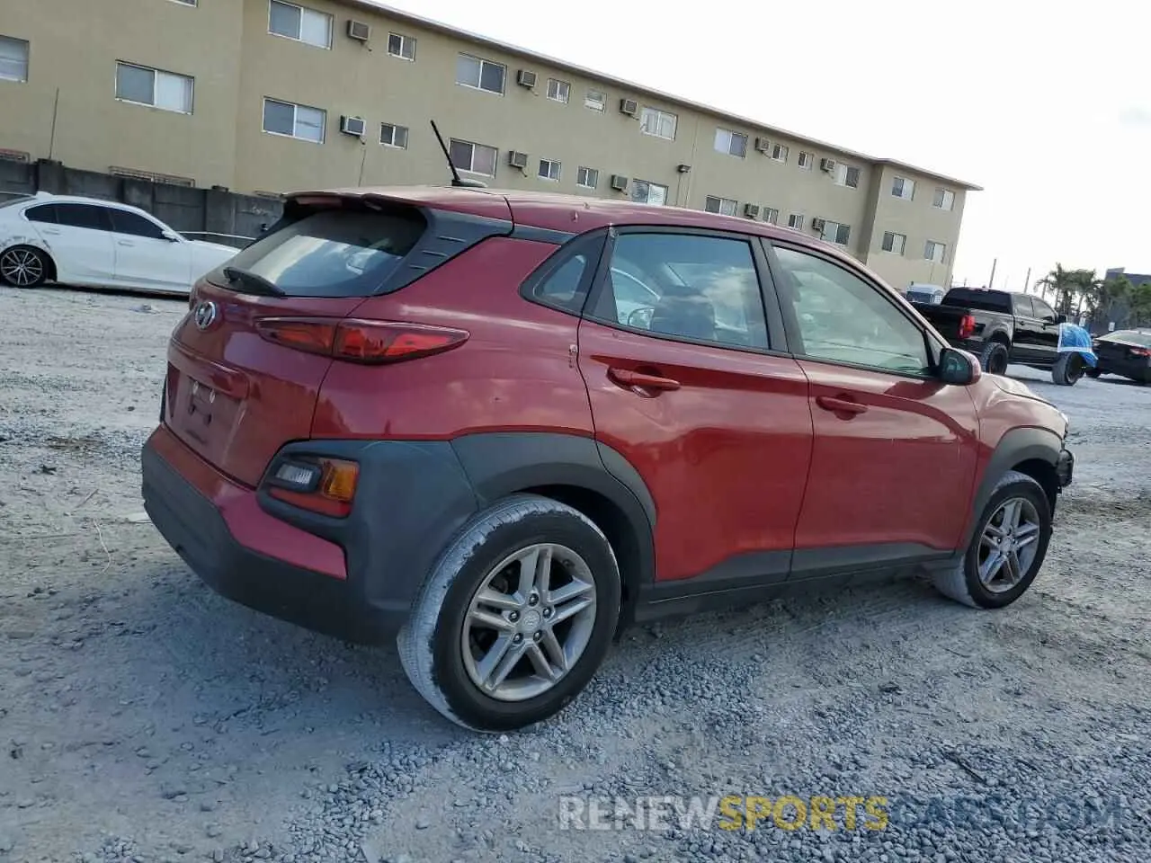 3 fotografías del automóvil dañado KM8K12AA9KU308509 HYUNDAI KONA 2019