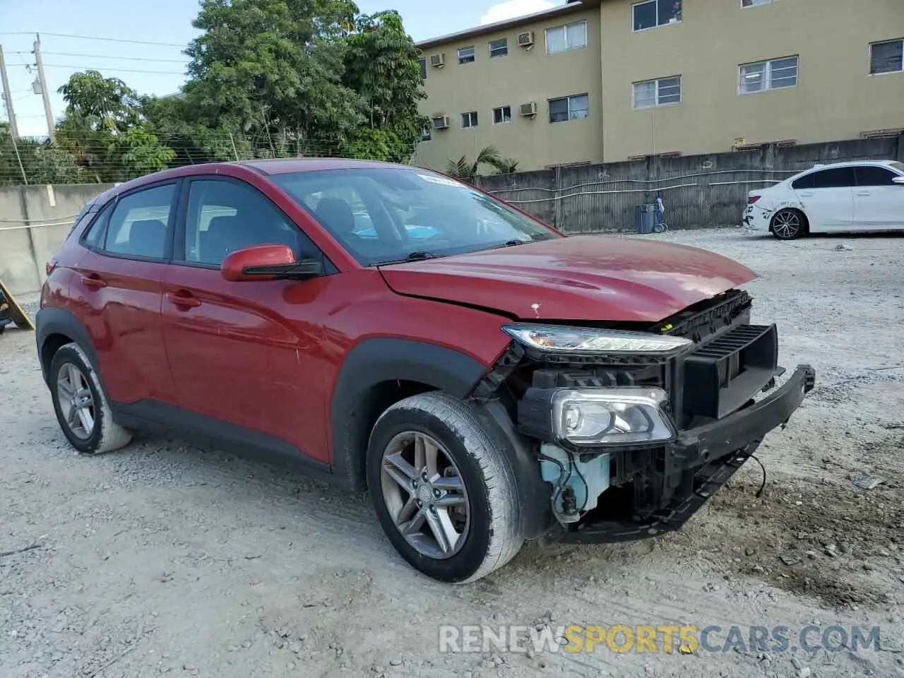 4 fotografías del automóvil dañado KM8K12AA9KU308509 HYUNDAI KONA 2019