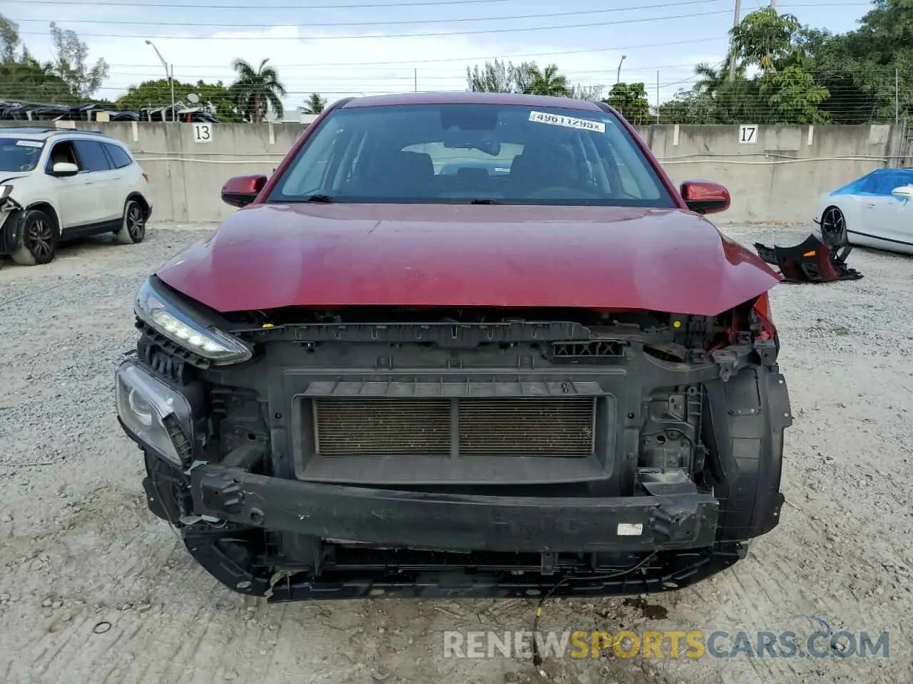 5 fotografías del automóvil dañado KM8K12AA9KU308509 HYUNDAI KONA 2019