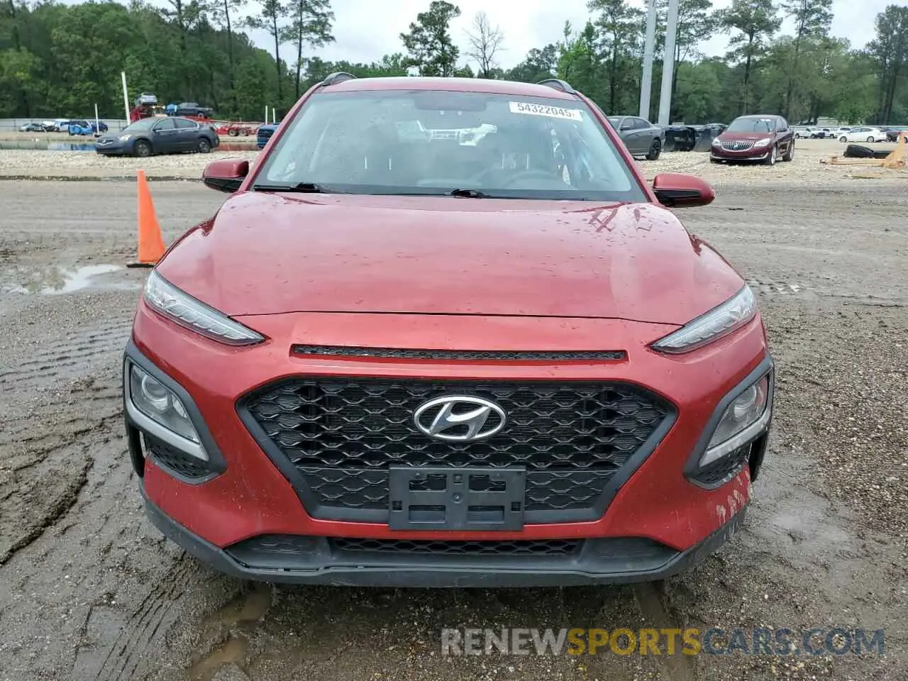 5 fotografías del automóvil dañado KM8K1CAA1KU380858 HYUNDAI KONA 2019