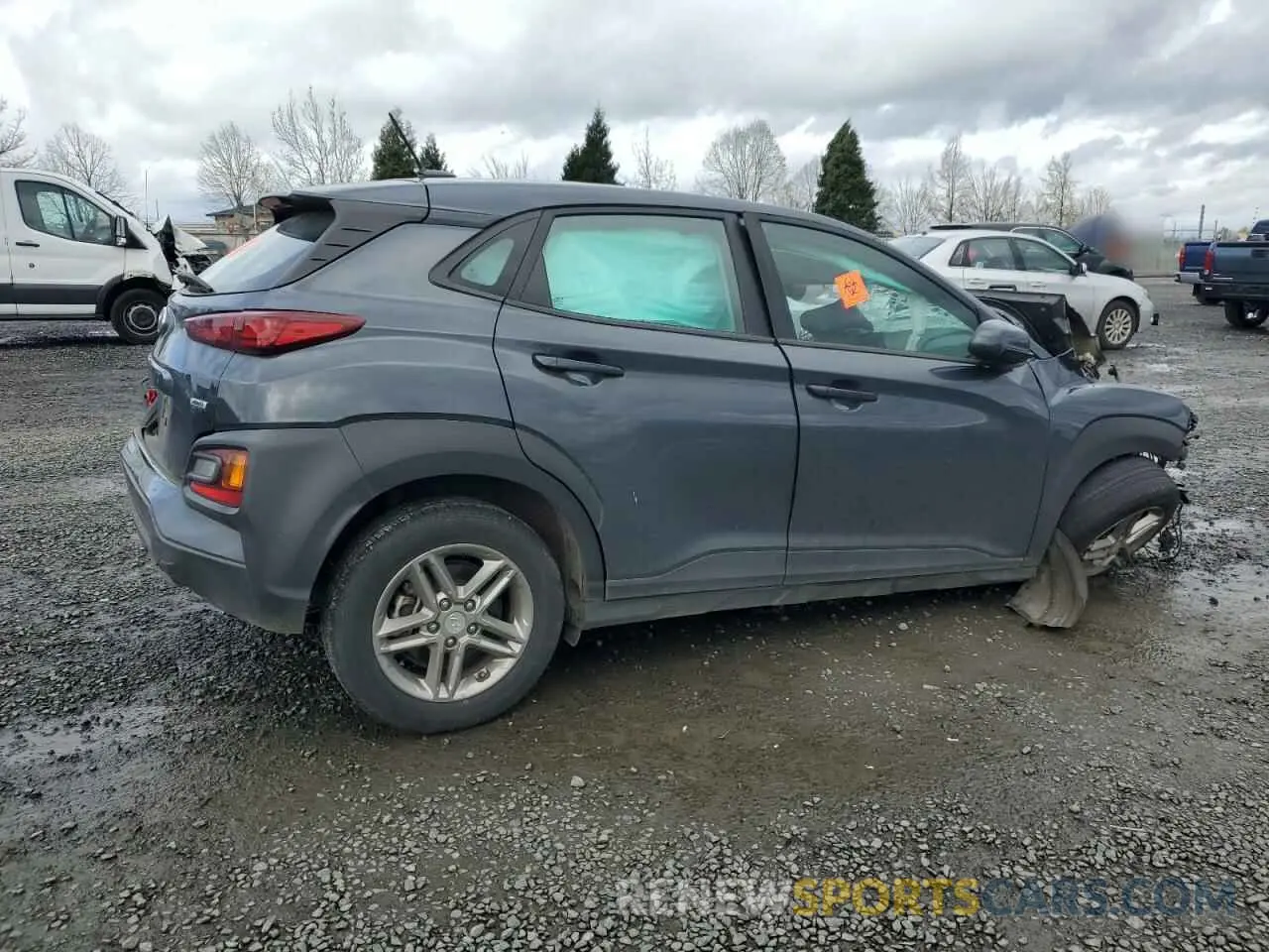 3 fotografías del automóvil dañado KM8K1CAA2KU288111 HYUNDAI KONA 2019