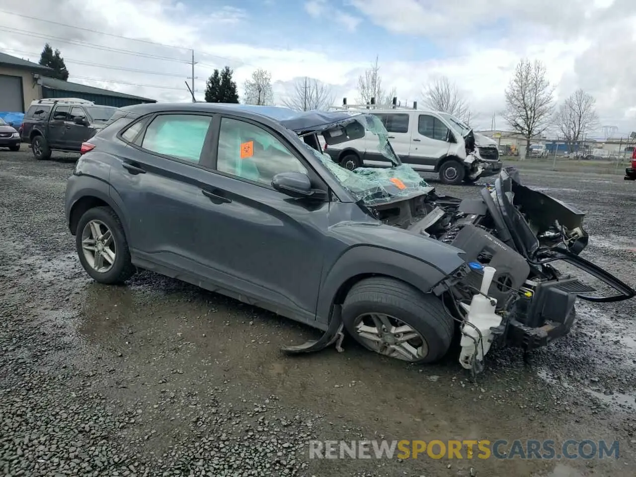 4 fotografías del automóvil dañado KM8K1CAA2KU288111 HYUNDAI KONA 2019