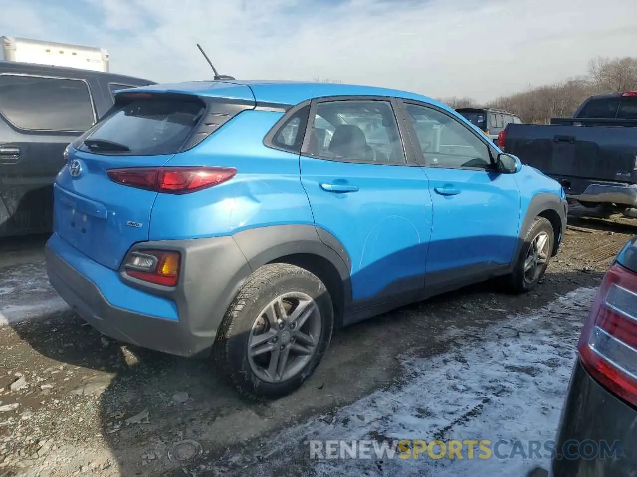 3 fotografías del automóvil dañado KM8K1CAA5KU274817 HYUNDAI KONA 2019