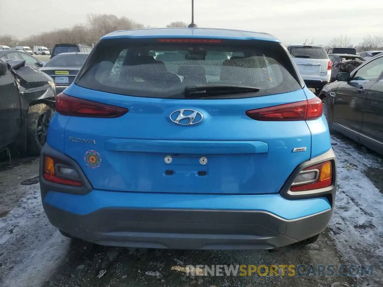6 fotografías del automóvil dañado KM8K1CAA5KU274817 HYUNDAI KONA 2019